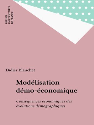 cover image of Modélisation démo-économique